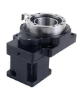 60mm Hollow Rotary Actuator With Hollow Rotating Platform 3 Arc Minutes Precision For Robotics And Automation Industrial Motor Built For Rock Solid Heavy Duty Use Smooth Motion High Torque Easy Mounting Durable Aluminum Body, top view.
