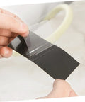 Hands holding 2 Pack PVC Repair Tape Leakproof Sealing Tape For PVC Pipe Joints Stop Leaks Weatherproof Water Resistant Gasket Strip