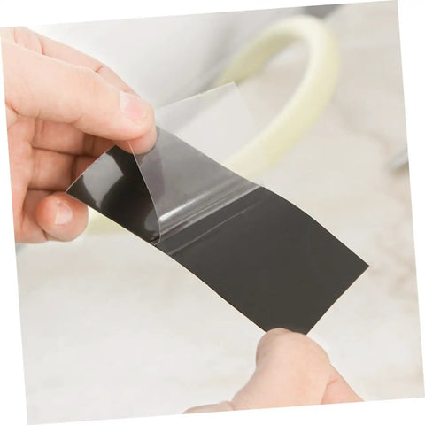 Hands holding 2 Pack PVC Repair Tape Leakproof Sealing Tape For PVC Pipe Joints Stop Leaks Weatherproof Water Resistant Gasket Strip
