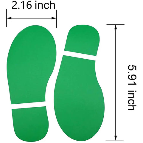 20 Pairs 40 Green Footprint Stickers For Kids Shoes Prints Decals For Floor Walls And Stairs To Guide Directions Celebrate St Patrick's Day