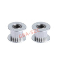GT2 Idler Pulley 20 Teeth With 5mm Bore For Voron 2.4 3D Printer Aluminum Machined Durable 9mm 10mm Width Belt Compatible 10 Pack Go-To Upgrade Aluminum Construction With Surface Oxidation Finish Lightweight Yet Strong For Smooth Motion And Reliable. Two aluminum GT2 idler pulleys, 20T, 5mm bore