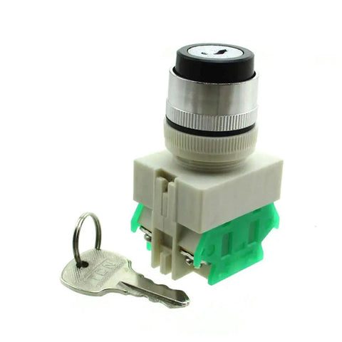 Solid 3 Position Speed Control Key Switch With Two Keys For Taotao Electric Atvs E1-350 E2-350 E1-500 E2-500 showing key and green housing.