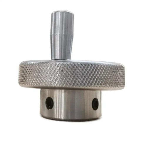 Two Inch Round Hand Wheel With Revolving Knob Handle For Milling Drilling Lathe Machines Precision Adjustment And Easy Grip