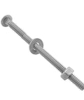 8 Sets Universal Headboard And Footboard Hardware Nuts And Bolts Kit For Furniture Repairs With Carriage Bolts Four Inch Side View