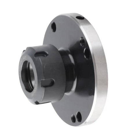 ER32 Collet Fixture D100 Tooling Plate For CNC Lathe And Milling Machines 100 Millimeter Diameter Flange Heavy Duty Carbon Steel Machining Accessory For Router And Mill Backplate Mounting, side view