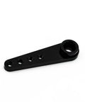 Single black aluminum servo horn 37mm with M2.5 threads, part of 5 Pack Aluminum 25 Tooth Servo Horn for RC models.