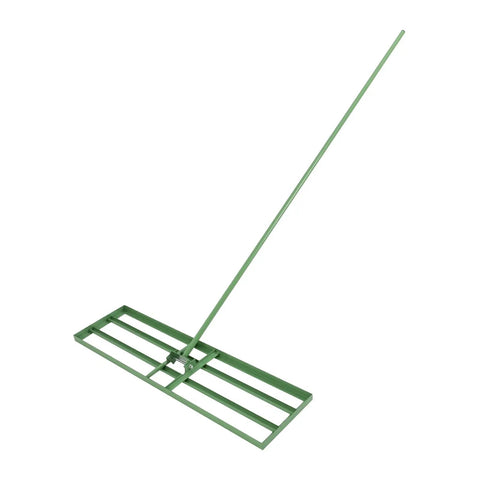 Heavy Duty Lawn Leveling Rake With 180 Degree Adjustable Head And 5.74 Feet Long Handle For Your Yard Backyards Gardens Farms Lawns Rust