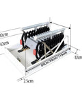 Heavy Duty Remote Control Electric Attic Ladder, Smooth Folding Ceiling Hatch dimensions and components showing steel rails and design.