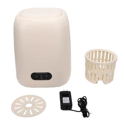 Slick Mini Clothes Washer With Built In Spin Basket For Undies And Socks Smart Pulsator Cycle, compact size with accessories.
