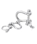 Versatile 2 Pack M12M14 304 Stainless Steel D Type Shackle Rustproof D Shackle And U Type Bow Shackle Heavy Duty Load Bearing Gear
