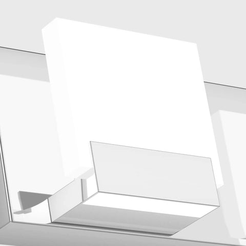 Close-up of gloss chrome finish Slick Five Light Dimmable Modern Bathroom Vanity Light Fixture With Color Temperature 3000K 4500K 6000K.