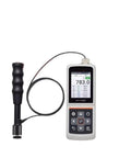 Portable Digital Hardness Tester 810 306 Hits The Spot Testing Metal Rubber Plastic With Hella Precision No Sweat Setup Super Lightweight Single Hand Grip Includes Case And Block displayed handheld with digital screen.