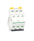 Heavy-Duty MCB Miniature Circuit Breaker 3-Pole 20-Amp C Curve Set Of Four White unit with three poles and secure mounting.