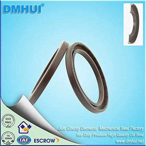 DMHUI rotary shaft seal for hydraulic pump/motor, brown rubber, size 60-80-7/5.5mm; front view with inset side view.