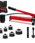 15 Ton Hydraulic Knockout Punch Kit For Conduit Holes 22-60mm With 6 Dies, KO Tool Set, Metal Sheet Puncher, heavy-duty punch system