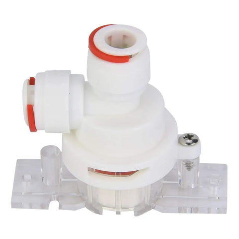 Auto Water Shut Off Valve Leakage Guard 304 Stainless Steel Instant Water Cutoff for RO Systems, compact white design