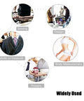 Image showing uses for Soft Retractable Dual Sided Body Measuring Tape 60 Inch 150cm for sewing, design, and body measurement.