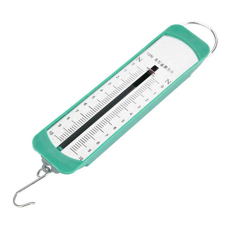 10 Newton Spring Dynamometer For Physics Lab Experiments A Hands On Dope Tool To Measure Force And Mass Up To 1 Kilogram Easy To Use Classroom And Home School Lab Instrument For Great Hands On Practice. green plastic 15.5 cm spring dynamometer with hook
