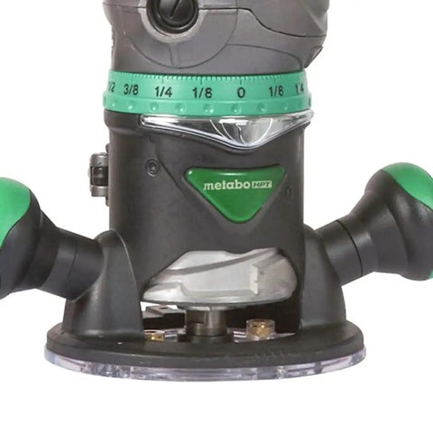 Router Kit With Fixed And Plunge Bases Variable Speed 11 Amp Motor Two And A Quarter Peak HP Precise Depth Control Close-Up