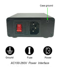 Rear view of T12 Soldering Iron Station With OLED Display STM32 V2.1S Temperature Controller showing power interface and case ground
