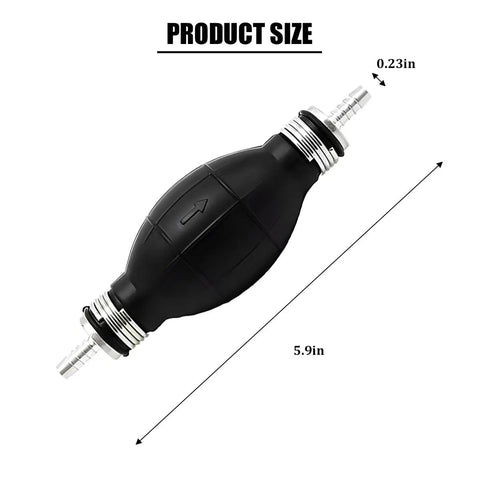 Slick Heavy Duty Rubber Fuel Transfer Pump Bulb measuring 5.9x0.23in, suitable for gasoline diesel petrol haul.