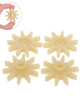 10 Pack Candy Machine Gear Wheels Replacement Parts For Bubble Dispensers And Gumball Capsule Machines High Precision Plastic Gears For Vending Mechanisms, white plastic gear set