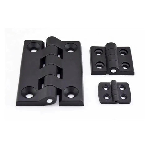 Black Nylon Plastic Butt Hinge Set Of 10 For Wooden Boxes And Furniture Doors Lightweight And Wear Resistant Easy To Install
