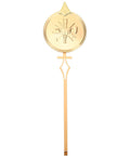 Golden metal clock pendulum replacement part 8.27 by 2.36 inch for DIY repair and old school grandfather clocks, smooth swing
