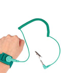 Hand wearing Pro Grade Anti Static Wrist Strap With Grounding Cord, ESD Wristband, Adjustable, 9.8 Feet Coiled Cable