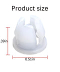 Beefy 10 Pack Car Headlamp Mounting Grommet Retaining Clip Set in white, 0.51 inch diameter, 0.39 inch height, OEM N811169S.