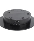 Electric Rotating Display Turntable For Product Photography Shows With Smooth 360 Degree Spin And Adjustable Speed Settings At 8 15 Or 30 RPM Plus Precise Angle Control For Epic Social Media Videos - Black design with control buttons visible.