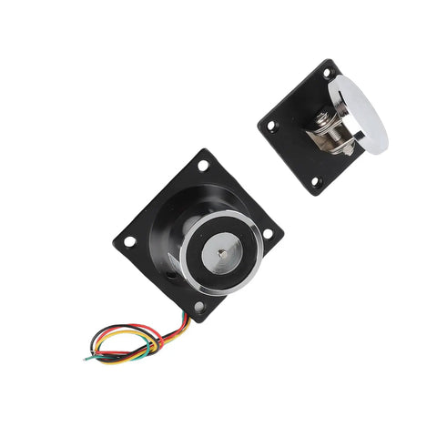 Heavy Duty Electromagnetic Door Holder With 132 Pound Strong Suction For Wooden And Fire Doors Features Smart Power On Locking Mechanism In Cast Steel, showing components and wiring.