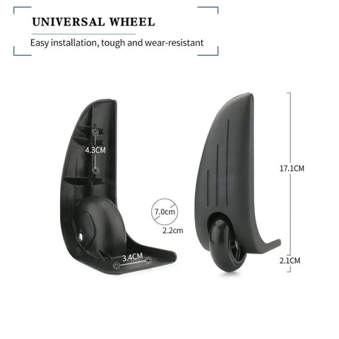 Top Shelf Silent Rubber Swivel Wheels For Universal Suitcase Replacement Caster Heavy Duty Trolley Gear Upgrade dimensions and design