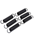 Built Legit Three Inch Hook To Hook Recliner Replacement Springs Six Pack Black Tension Coil Hardware for couch use.