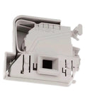 Door Lock Assembly For Washer Electric Lock Replacement 00612148 Fits LOCK ELECTRICA Models, white plastic front view