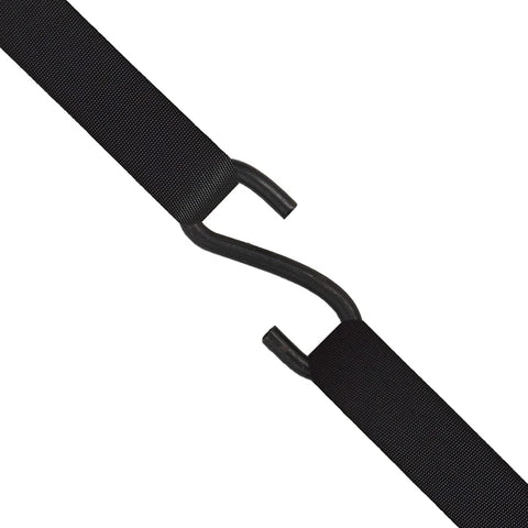 Close-up of Beefy Soft Loop Tie Down Straps Pack Of 6, 1500 Lb Load Capacity And 4500 Lb Break Strength, 12 By 1 Inch Heavy Duty Nylon Tie Downs