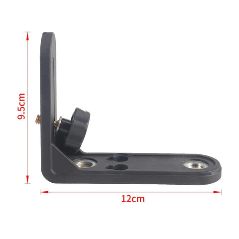 Hefty magnetic L bracket from Super Tough Red Laser Enhancement Glasses Kit, 12cm by 9.5cm, for precise alignment in daylight.