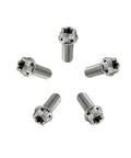 Titanium Motorcycle Bolts Set M6x1.0 Torx Hex Head Titanium Flange Bolts Dual Drive Lightweight Yet Ultra Strong Pack Of 5
