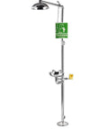 304 Stainless Steel Eye Washer Station With Emergency Eye Wash And Hand Push Shower, Heavy Duty First Aid Eyewash Kit