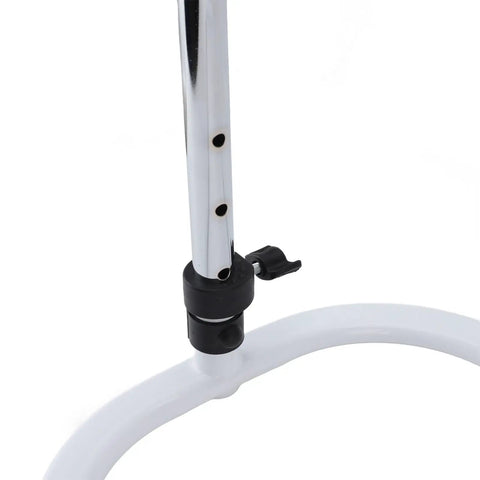 Detail of Versatile Bedside Assist Handle With Adjustable Height Bed Rail 3 In 1 Frame, Carbon Steel Base post and adjustment knob