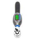 Hot Digital Torque Wrench 3/8 Inch Electric Tool, Accurate Chrome Steel With Light Blue Backlit Display, ±2% Precision For Motorcycle And Bike Repair, Tightening Bolts With Ease. Display panel and chrome drive visible.