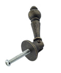 Vintage Cabinet Pulls 2 Pack Antique Bronze Pendant Handles with Mounting Screws, solid metal, 58x20mm, side view close-up