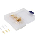 Massive 120 Piece Wire Terminal Crimp Connector Kit With Insulated Sleeves, Male Female Spade Lug Assortment For 2.8mm 4.8mm 6.3mm Copper Electrical Connectors Perfect For Auto Home Audio Repair Projects. clear organizer case with copper spade terminals