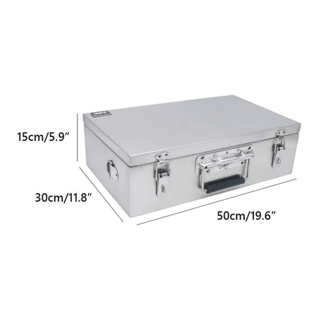 Stainless Steel Tool Box Organizer Kit With Beefy Handle, Portable Storage Case For Tools, Heavy Duty, Drop Resistant
