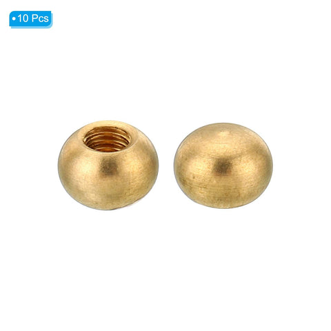 Brass M4x0.7 Thread Cap Nuts 10 Pack No Tool Needed Screw Caps For Furniture And Lighting Decoration Ball Style Nut Covers