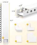Open Slot Cable Management Kit for Under Desk Setup 139 Inch Cable Raceway With Upgraded Snap Structure Cord Organizer System layout