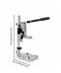 Versatile Drill Stand And Press Converter For Portable Drills shown at 40 cm height with adjustable lever for precision tasks.