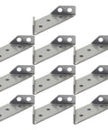 Heavy Duty Stainless Steel Trapezoid Corner Brackets 10 Pieces Set Fixed And Reinforced Shelf Supports For Furniture