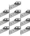 Heavy Duty Trapezoid Angle Brackets Ten Stainless Steel Corner Braces With Flush Mount For Reinforcing Furniture Joints And Shelf Support