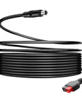 Professional 20 Foot 14 Awg Anderson To 8020 Solar Extension Cord designed hella reliable for portable power stations, black cable.